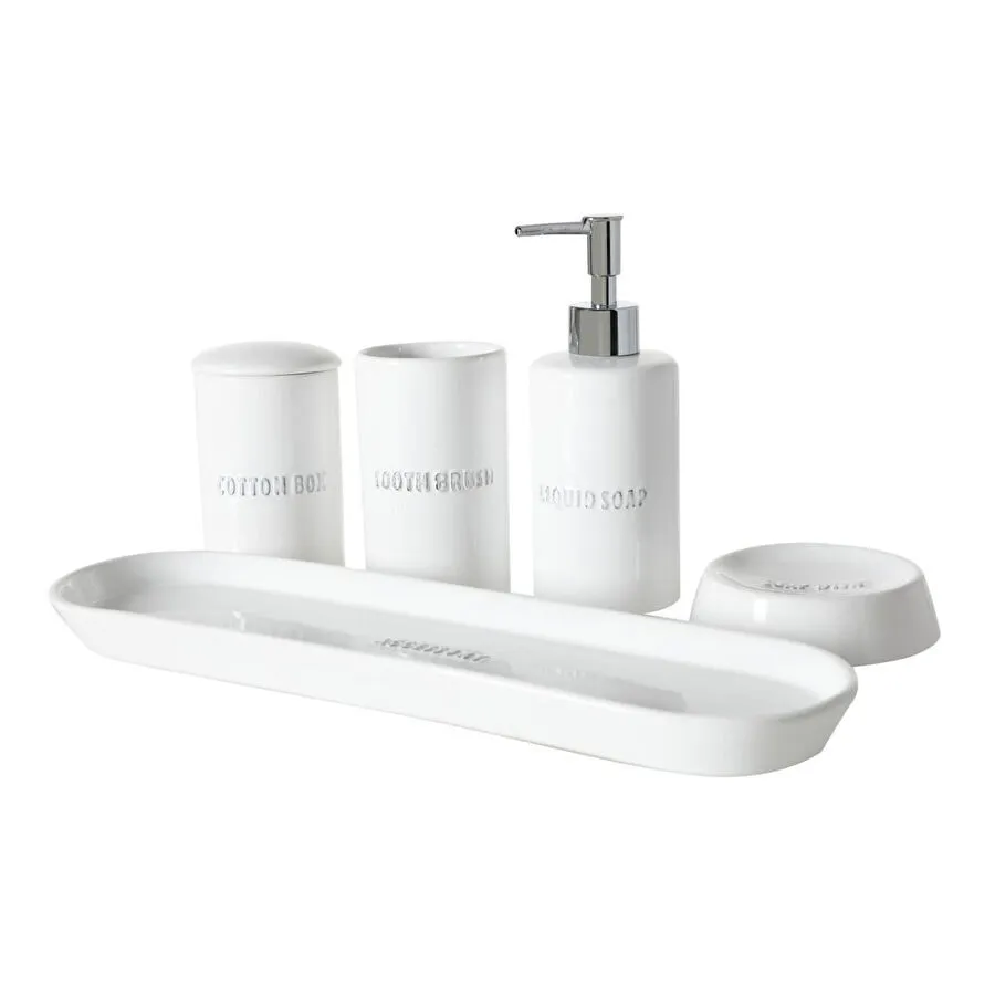 Mudo Home Pintura Beyaz 5'li̇ Kutulu Banyo Seti̇