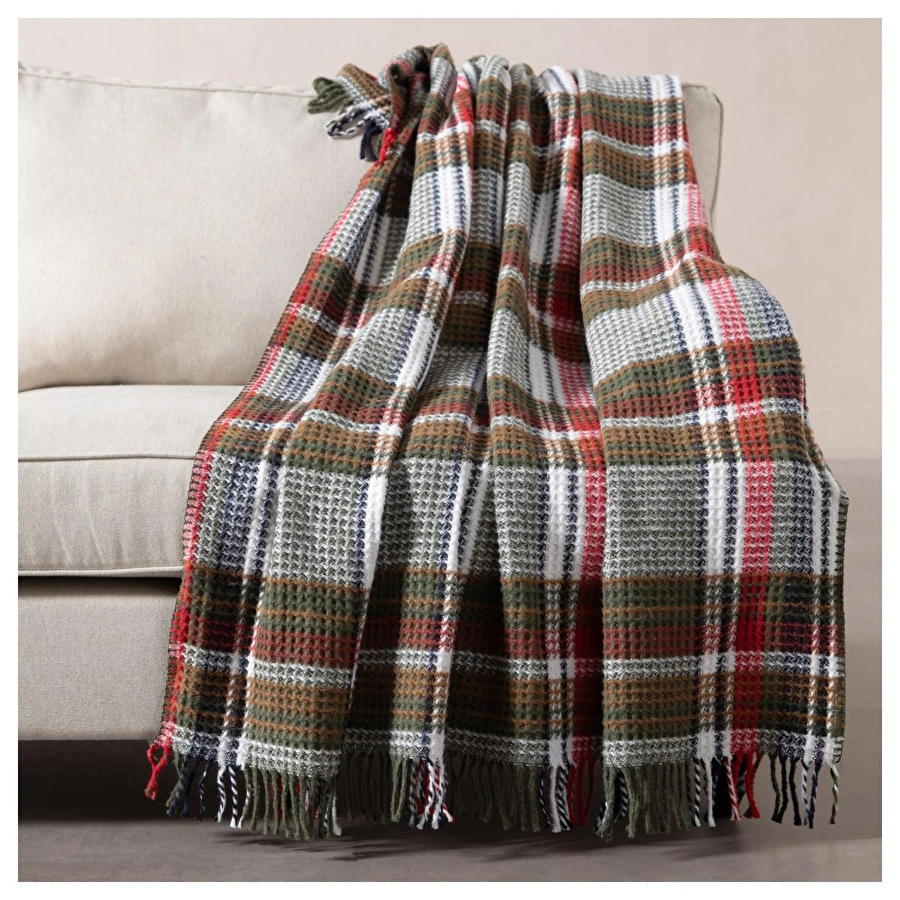 Mudo Home Oxford Kareli̇ Battani̇ye Yeşi̇l 150x200