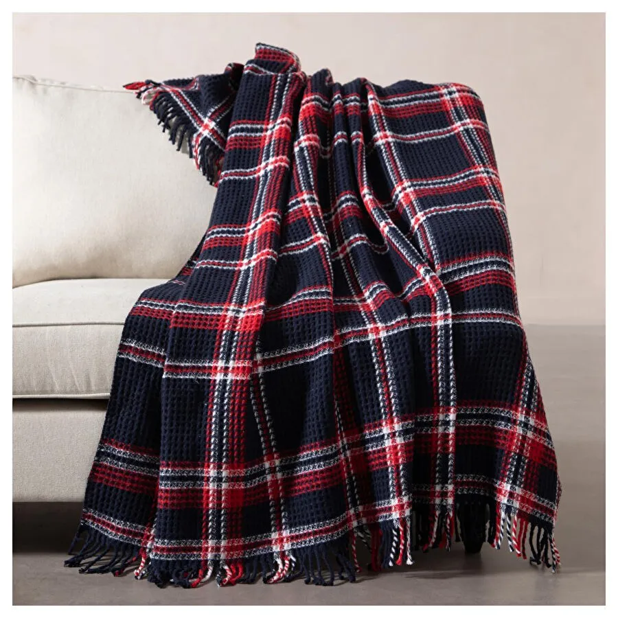 Mudo Home Oxford Kareli̇ Battani̇ye Laci̇vert 150x200