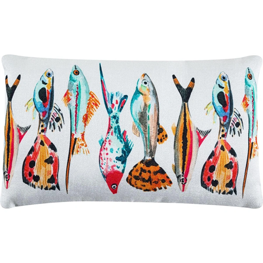 Mudo Home Aqua Fish Kirlent Renkli̇ 35x55