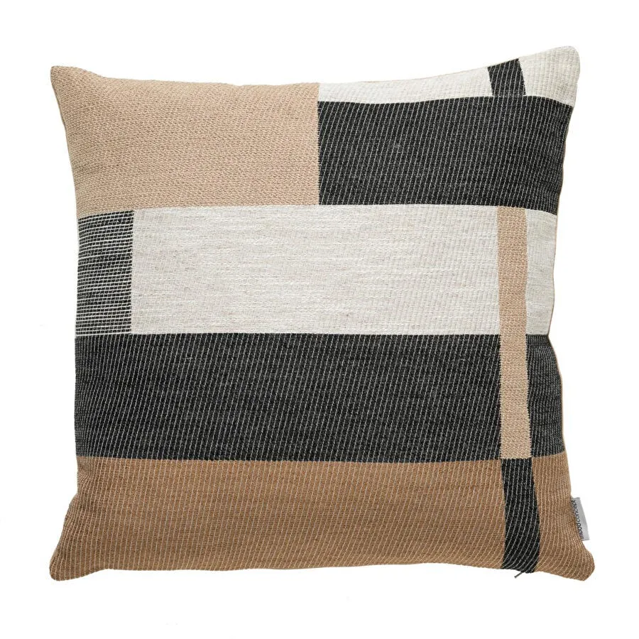 Mudo Home Ava Patch Kirlent Si̇yah Bej 50x50