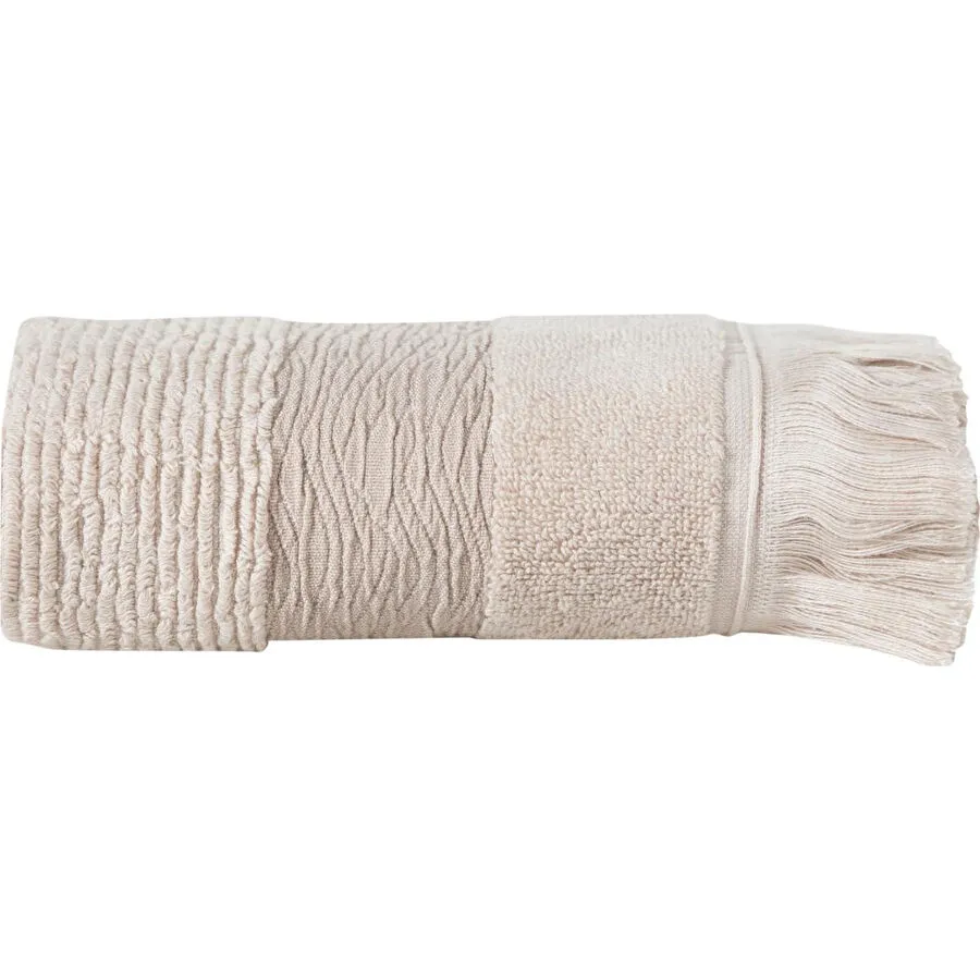 Mudo Home Borla Bej Yüz Havlusu 50x80