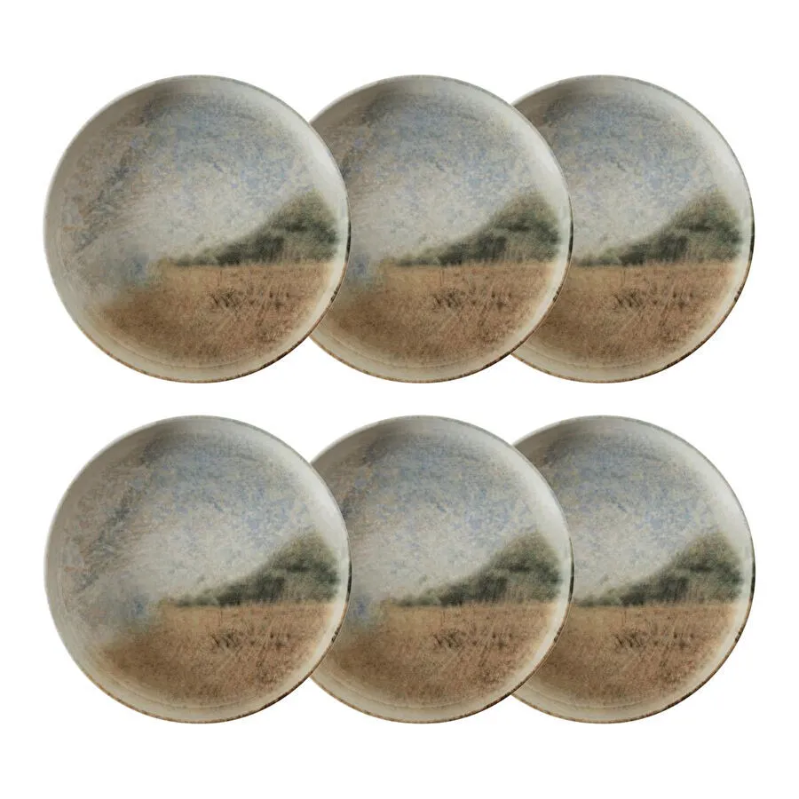 Mudo Home Wild Çukur Tabak Seti̇ 23cm-6li