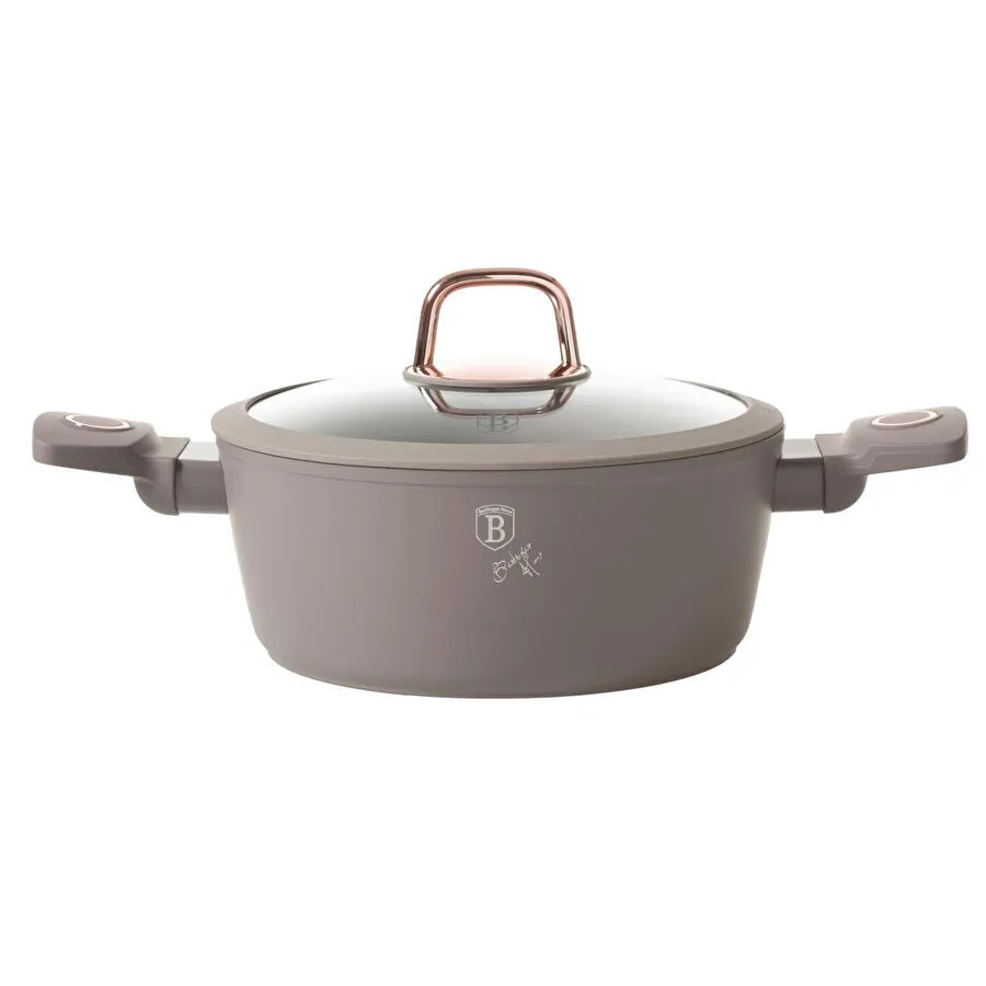 Mudo Home Berlinger Haus Sahara Deri̇n Tencere 22 Cm Taupe