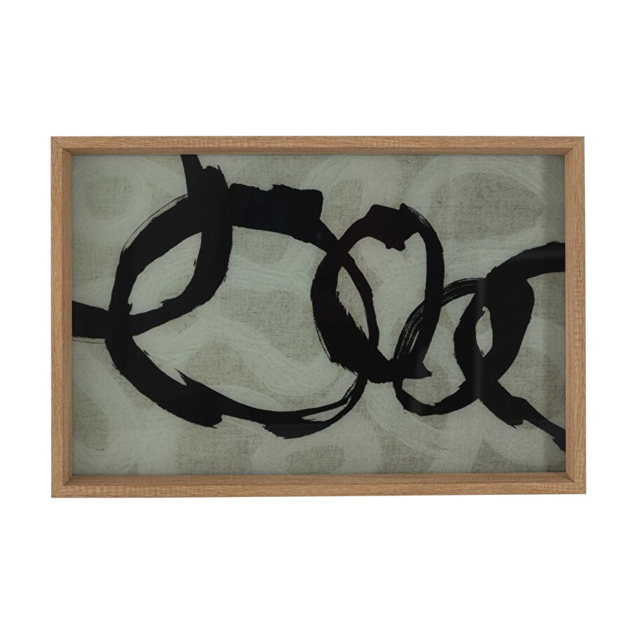 Mudo Home Loop Dekorati̇f Tepsi̇ Natural 31x42cm