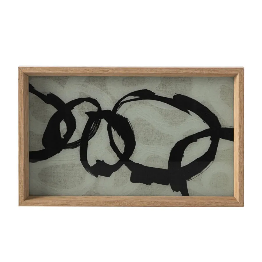 Mudo Home Loop Dekorati̇f Tepsi̇ Natural 25x40cm