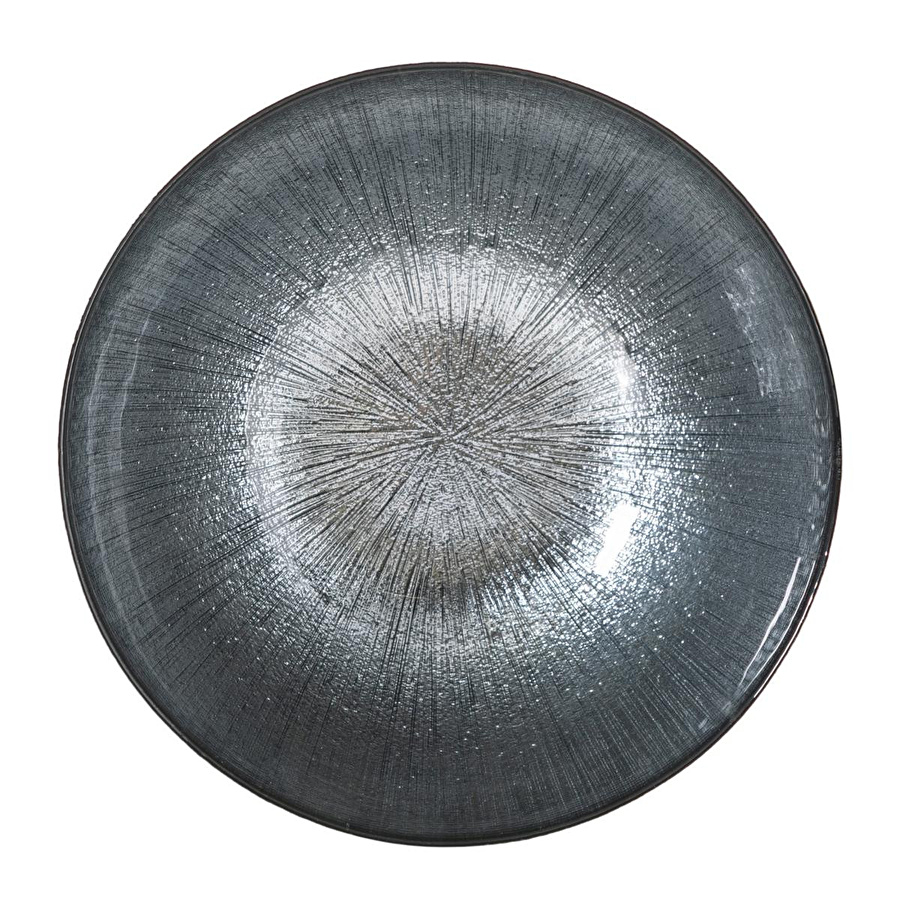 Mudo Home Silver Deri̇n Dekorati̇f Kase 28 Cm