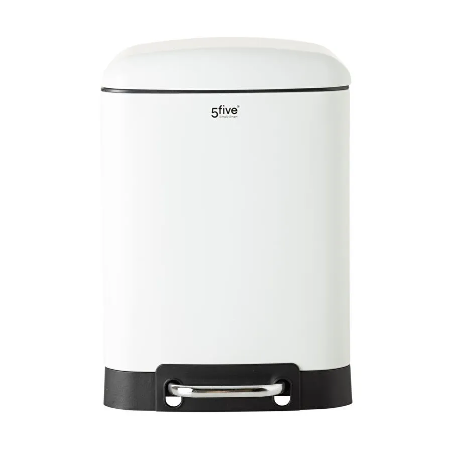 Mudo Home 5five Boho Çöp Kovasi Beyaz 6 Lt