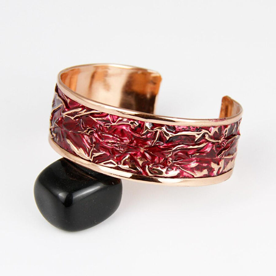 Coho Objet Coho Velvet Passion Renkli Bakır Bileklik