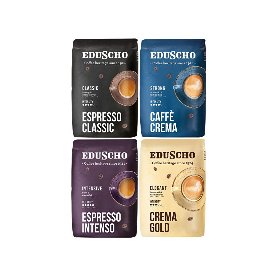 Tchibo Eduscho Crema Gold Çekirdek Kahve 500 G & Espresso Classic Çekirdek Kahve 500 G & Espresso Intenso Çekirdek Kahve 500 G & Caffe Cr