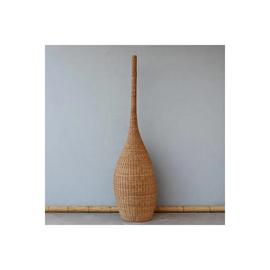 Mylamp Hazerfan 50x190 Cm. Diş Mekan Doğal Rattan Lambader