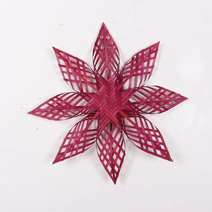 Mylamp Doğal Bambu Renkli Yıldız - Yılbaşı Dekoru 60x10 Cm Bambo-yldz-60-1