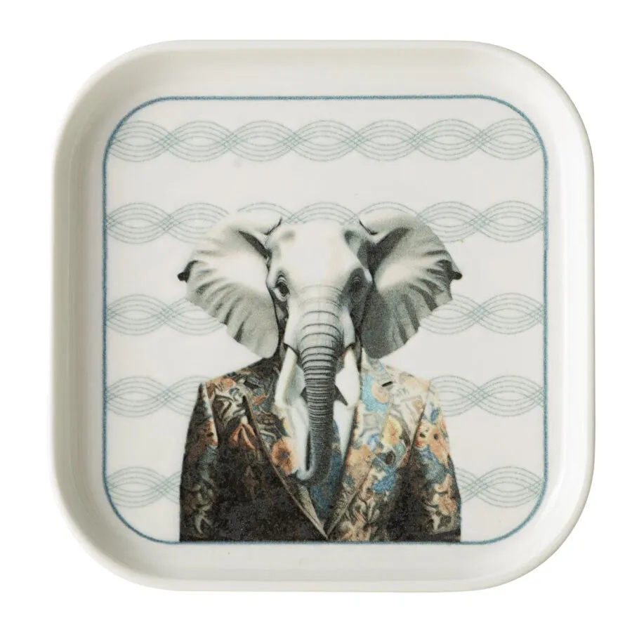 Mudo Home Iconic Kare Tabak 17cm-elephant
