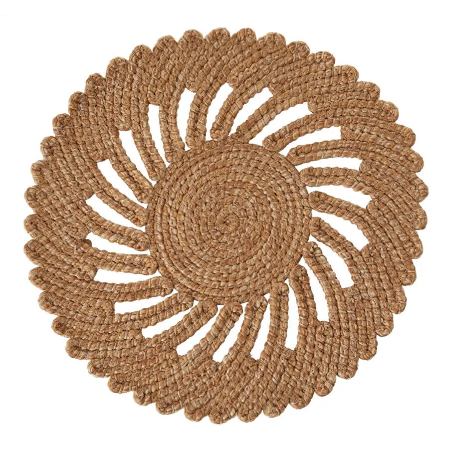 Mudo Home Flora Natural Ameri̇kan Servi̇si̇ Yuvarlak 35 Cm