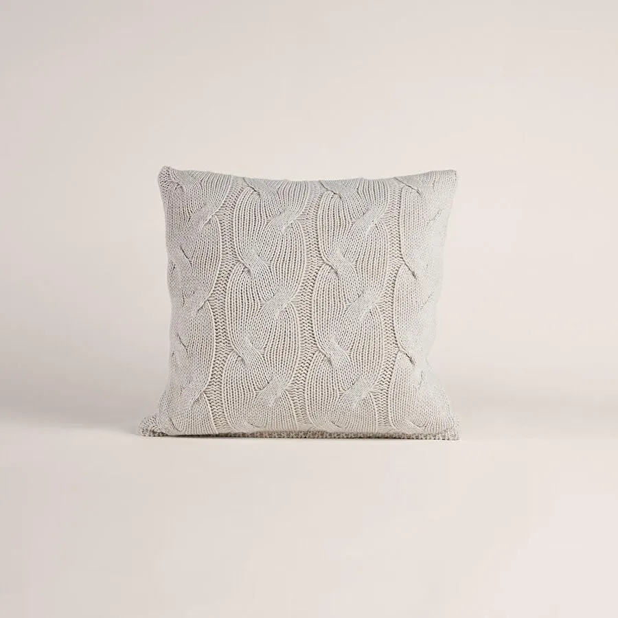 Penelope Triko Kırlent Kılıfı Krem 45x45 Cm - Cabella Serisi