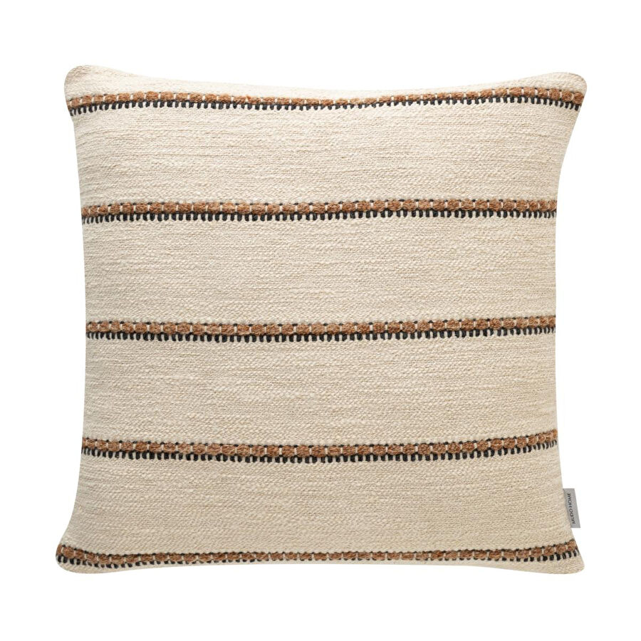 Mudo Home Viola Çi̇zgi̇li̇ Kirlent Ekru 50x50