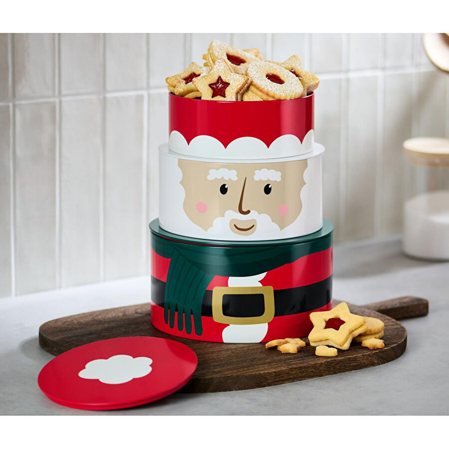 Tchibo Kurabiye Kutusu, Desenli, 3 Adet