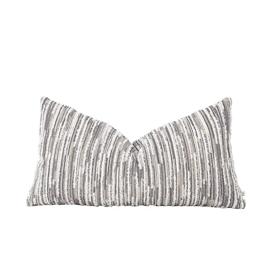 Penelope Liora Kırlent Kılıfı 35x70 Cm Ekru-gri