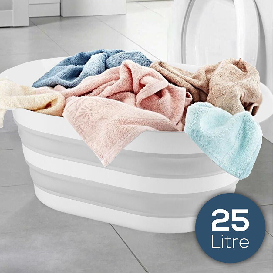 Vienev 25 Litre Katlanabilir Çamaşır Sepeti