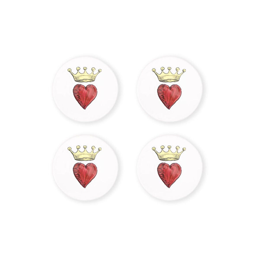 The Mia Luv Bardak Altlığı 4lü Set- 10 Cm