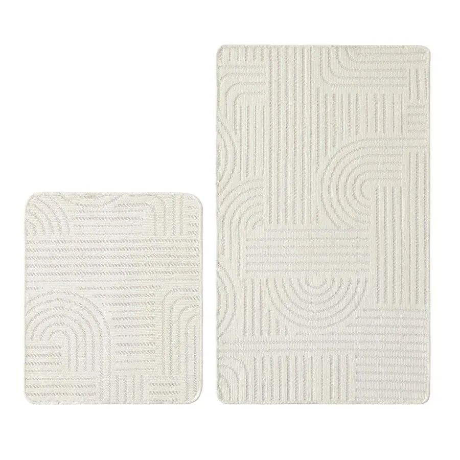 Mudo Home Cloud 2'li̇ Banyo Paspas Seti̇ Krem