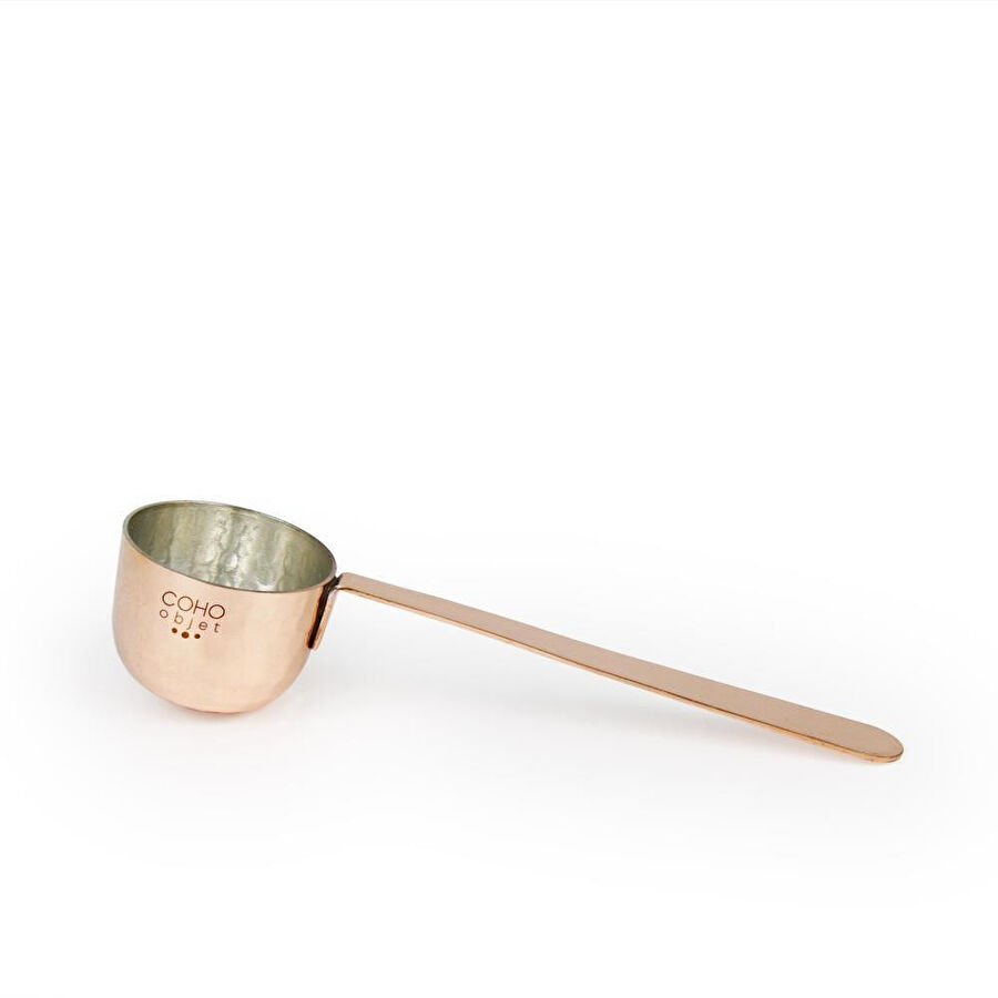 Coho Objet Coho Artisan Dövme Bakır Kahve Ölçü Kaşığı