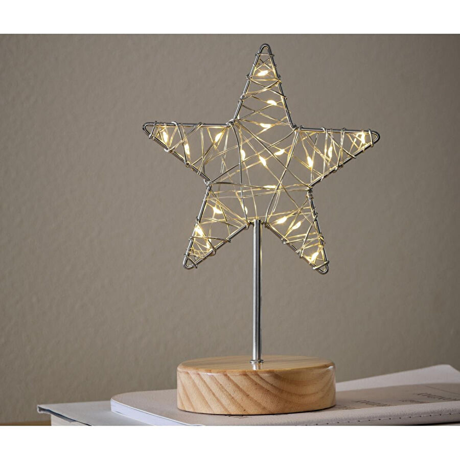 Tchibo Led’li Dekoratif Figür, Ahşap Ayaklı