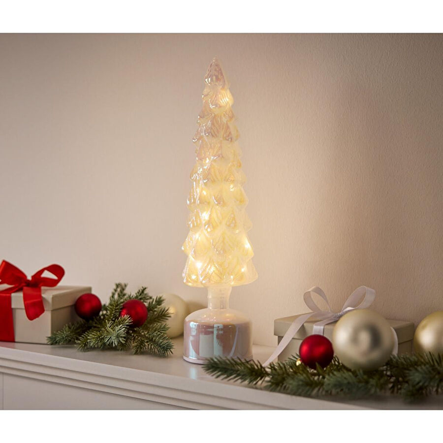 Tchibo Led’li Döner Dekoratif Ağaç, Cam