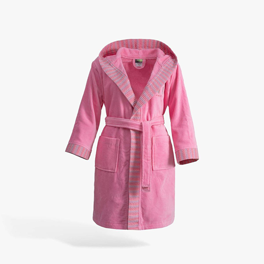 Green Black Relax Kız Çocuk Bornoz Pembe