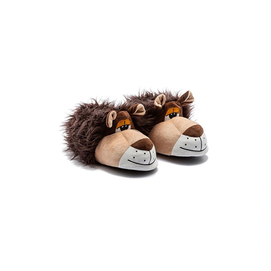 Twigy Aslan Erkek Hayvanlı Panduf Kahverengi 41/46