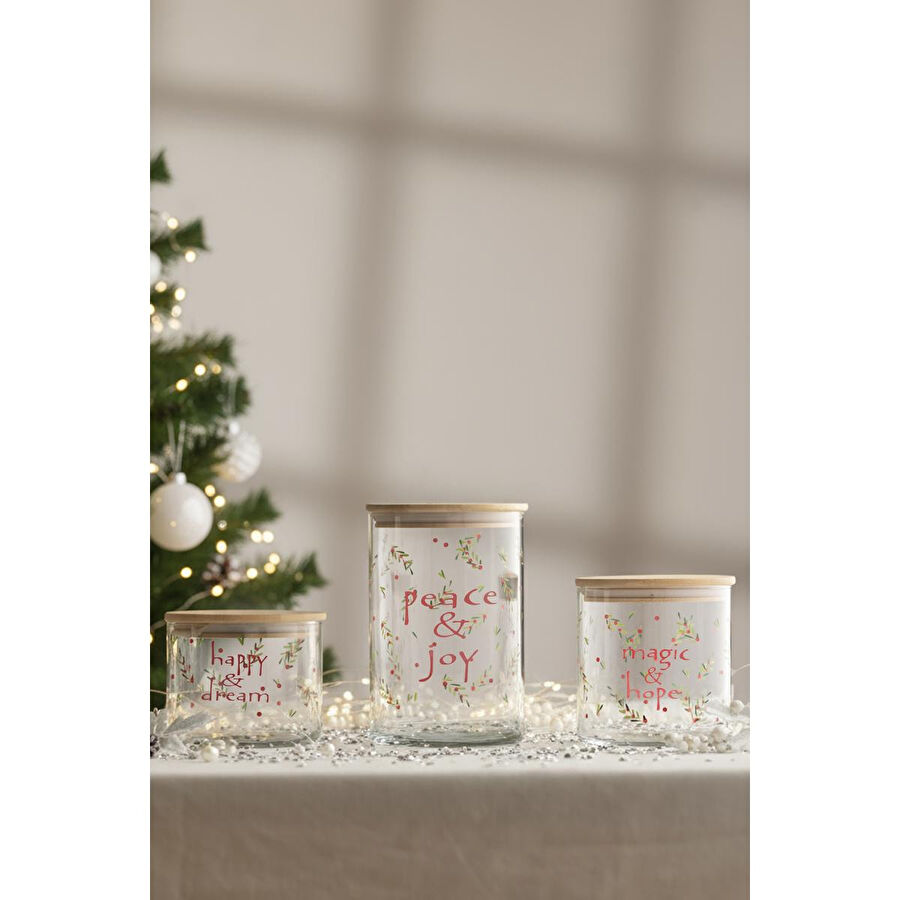 Rakle Clara 3'lü Kavanoz Seti 1050 Cc/ 600 Cc/ 535 Cc