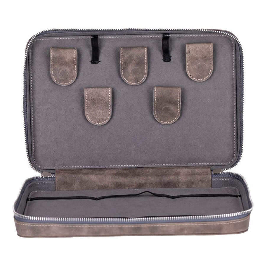 Bloominbag Arcadia Mist Gray Premium Deri Teknoloji Kablo & Aksesuar Düzenleyici