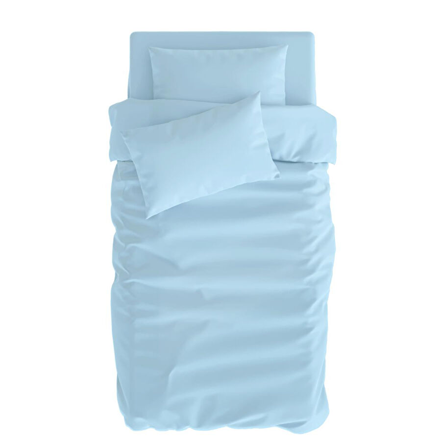 Itsy Bitsy Kids Basics Nevresim Seti, Mavi , 140x200cm