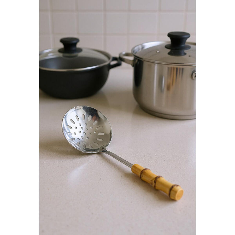 Bambum Mundo - Bambu Saplı Kaşık Süzgeç 33,5*11,5cm