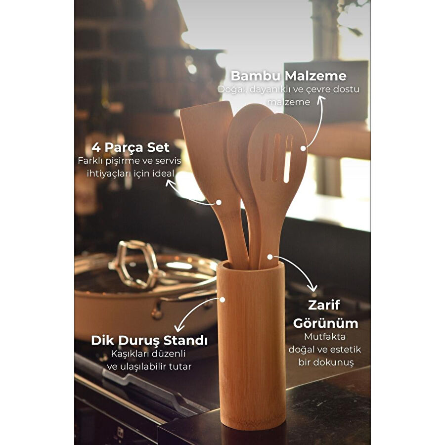 Bambum Ravioli Fix Kaşık Seti 4 Parça