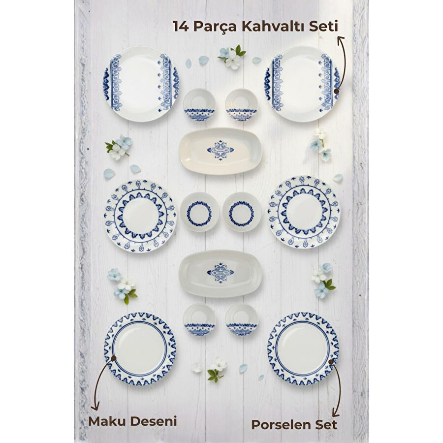 Bambum Moderna 14 Parça Kahvaltı Takımı Maku