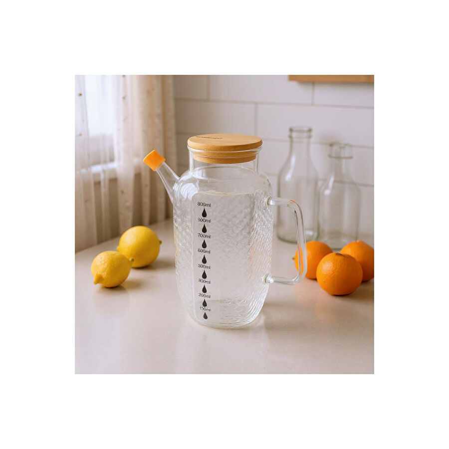 Bambum Nytro Bambu Kapaklı Cam Sürahi 1000ml