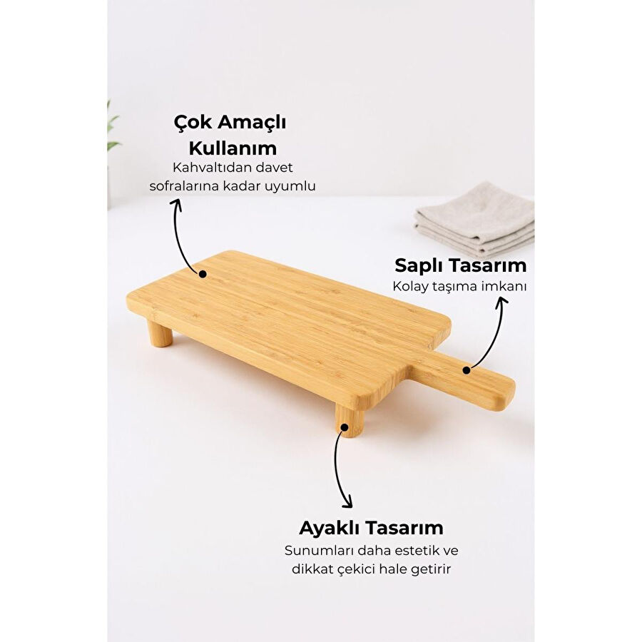 Bambum Mogni Ayaklı Sunum Tepsisi Büyük