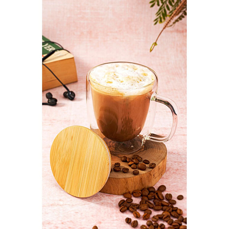 Bambum Chado Çift Cidarlı Cam Çay Bardağı 300ml