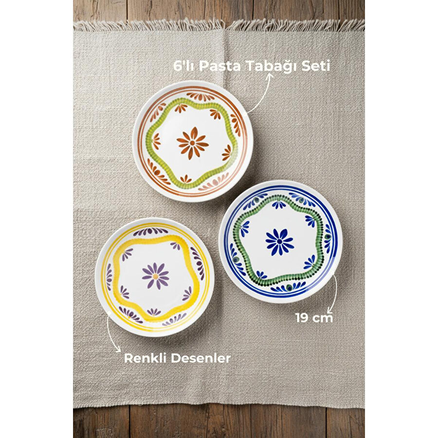 Bambum Moderna 6'lı Pasta Tabağı Leo