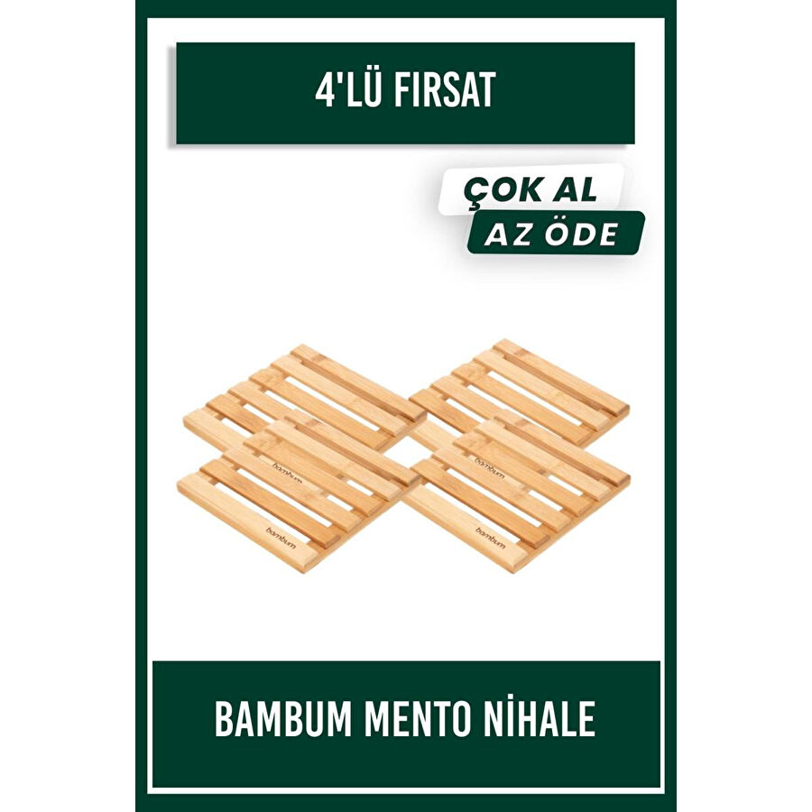 Bambum 4'lü Mento Kare Nihale B3009