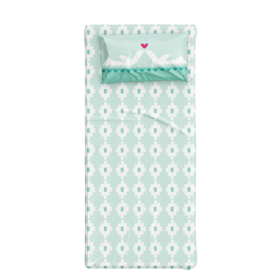 Itsy Bitsy Kids Sukha Tek Kişilik Çarşaf Seti, Mint Yeşili, 90x190cm