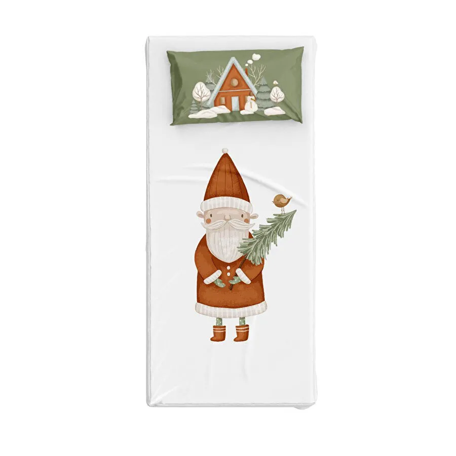 Itsy Bitsy Kids Snowy Pamuk Saten Çok Renkli Çocuk Çarşaf Seti 90x190cm