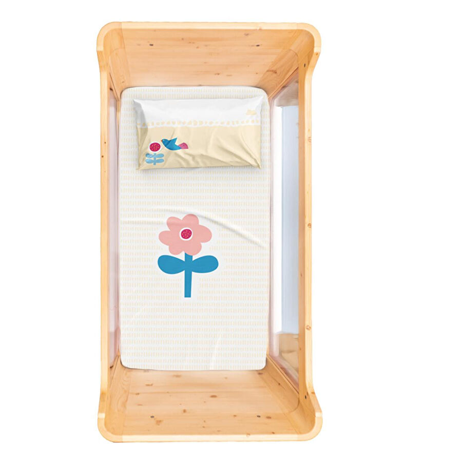 Itsy Bitsy Kids Amulet Bebek Çarşaf Seti, Sarı, 80x140cm