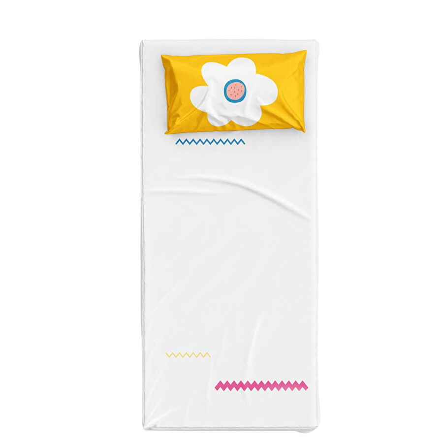 Itsy Bitsy Kids Big Flower Tek Kişilik Çarşaf Seti, Sarı, 90x190cm