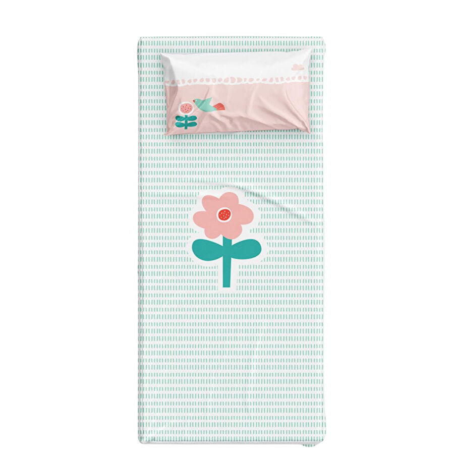 Itsy Bitsy Kids Amulet Tek Kişilik Çarşaf Seti, Pembe, 90x190cm