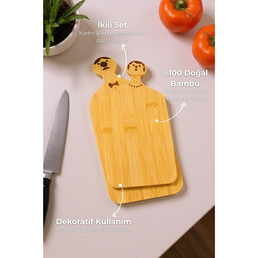 Bambum Miento Kadın Erkek Kesme Tahtası
