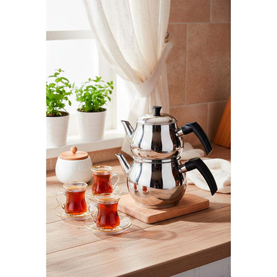 Bambum Solid-çelik Çaydanlık Takımı