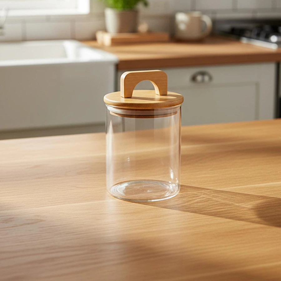 Bambum Ciri Bambu Kapaklı Baharatlık 12 Cm