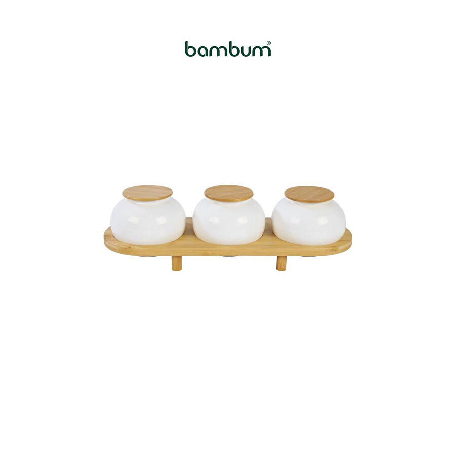 Bambum Simple 3'lü Baharat Seti Standlı